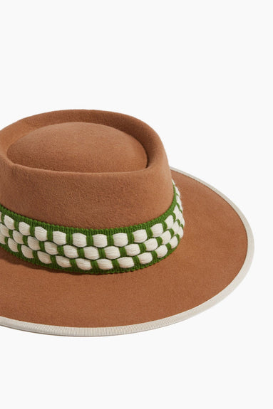 Destree Hats Gerhard Felt Hat in Beige/Green Destree Gerhard Felt Hat in Beige/Green