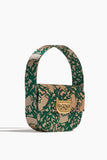 Destree Top Handle Bags Martin M Jewel Jacquard Handbag in Beige/Forest Destree Martin M Jewel Jacquard Handbag in Beige/Forest