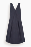 Another Tomorrow Full Skirt Dress in Midnight