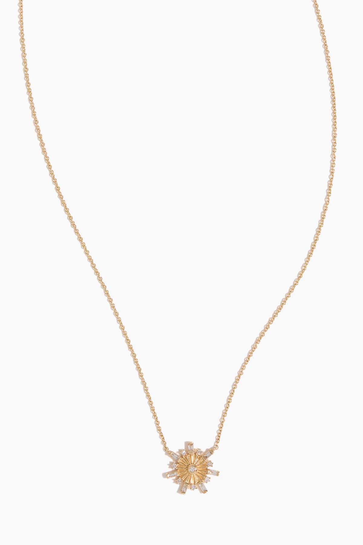 Theodosia Necklaces Snowflake Necklace in 14k Yellow Gold Theodosia Snowflake Necklace in 14k Yellow Gold