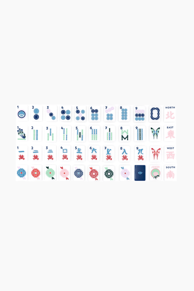 The House Tile Mahjong Set in Navy