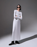 THE PARK Dina Long Sleeve Tee in Blanc