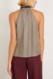 Checked Coolness Blouse in Pepita Mix Khaki