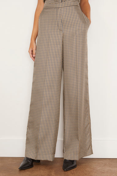 Dorothee Schumacher Pants Checked Coolness Pants in Pepita Mix Khaki Dorothee Schumacher Checked Coolness Pants in Pepita Mix Khaki