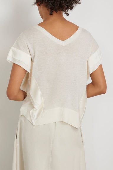 Dorothee Schumacher Tops Delicate Statements Pullover in Shaded White Dorothee Schumacher Delicate Statements Pullover in Shaded White