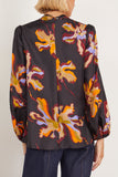 Floral Seductive Blouse in Flame All Over Print