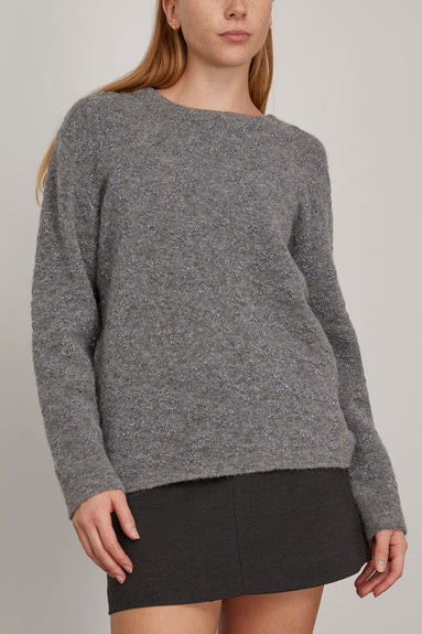 Dorothee Schumacher Sweaters Flower Sparkle Pullover in Calm Grey Dorothee Schumacher Flower Sparkle Pullover in Calm Grey