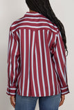 Dorothee Schumacher Tops Luxurious Stripes Blouse in Red Blue White Mix Dorothee Schumacher Luxurious Stripes Blouse in Red Blue White Mix