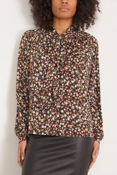 Dorothee Schumacher Tops Millefleurs Dancing Blouse in Black Flower Dorothee Schumacher Millefleurs Dancing Blouse in Black Flower