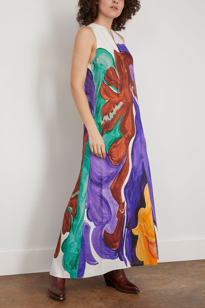 Dorothee Schumacher Rainbow Flames Dress in Rainbow Flames