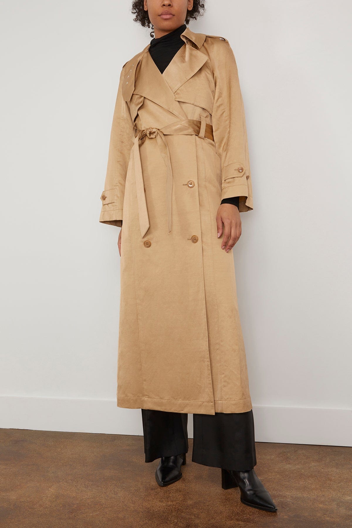 Dorothee Schumacher Coats Slouchy Coolness Trench Coat in Warm Beige Dorothee Schumacher Slouchy Coolness Trench Coat in Warm Beige