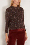 Dorothee Schumacher Blossom Statements Cardigan in Winter Blossom Dark Brown