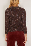 Dorothee Schumacher Blossom Statements Cardigan in Winter Blossom Dark Brown