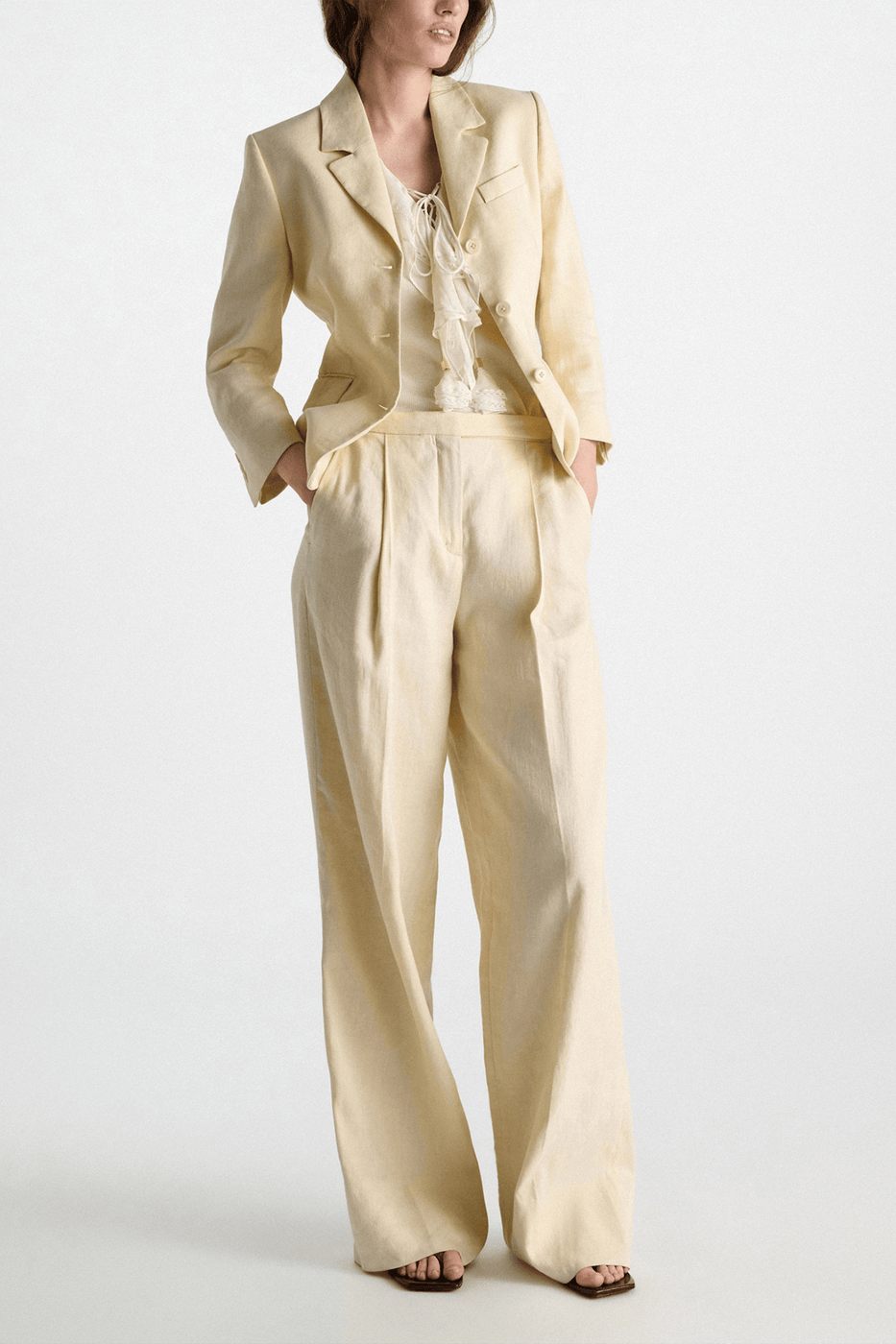 Dorothee Schumacher Casual Sophistication Jacket in Champagne