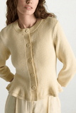 Dorothee Schumacher Cotton Candy Cardigan in Icy Lemon