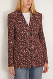 Dorothee Schumacher Floral Statement Jacket in Winter Blossom Very Dark Brown