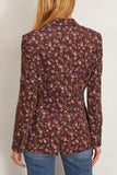 Dorothee Schumacher Floral Statement Jacket in Winter Blossom Very Dark Brown