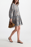 Dorothee Schumacher Floral Volumes Dress in Mini Boho Flower Blue