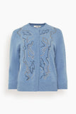 Dorothee Schumacher Sweaters Fluffy Statements Cardigan in Medium Denim Blue Fluffy Statements Cardigan in Medium Denim Blue