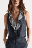Dorothee Schumacher Fluid Denim Top in Denim Blue