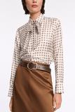 Dorothee Schumacher Graphic Dreams Blouse in Creme Mini Tie