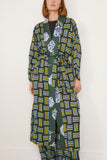 Dorothee Schumacher Coats Graphic Patch Coat in Weave Mix Blue Green Graphic Patch Coat in Weave Mix Blue Green