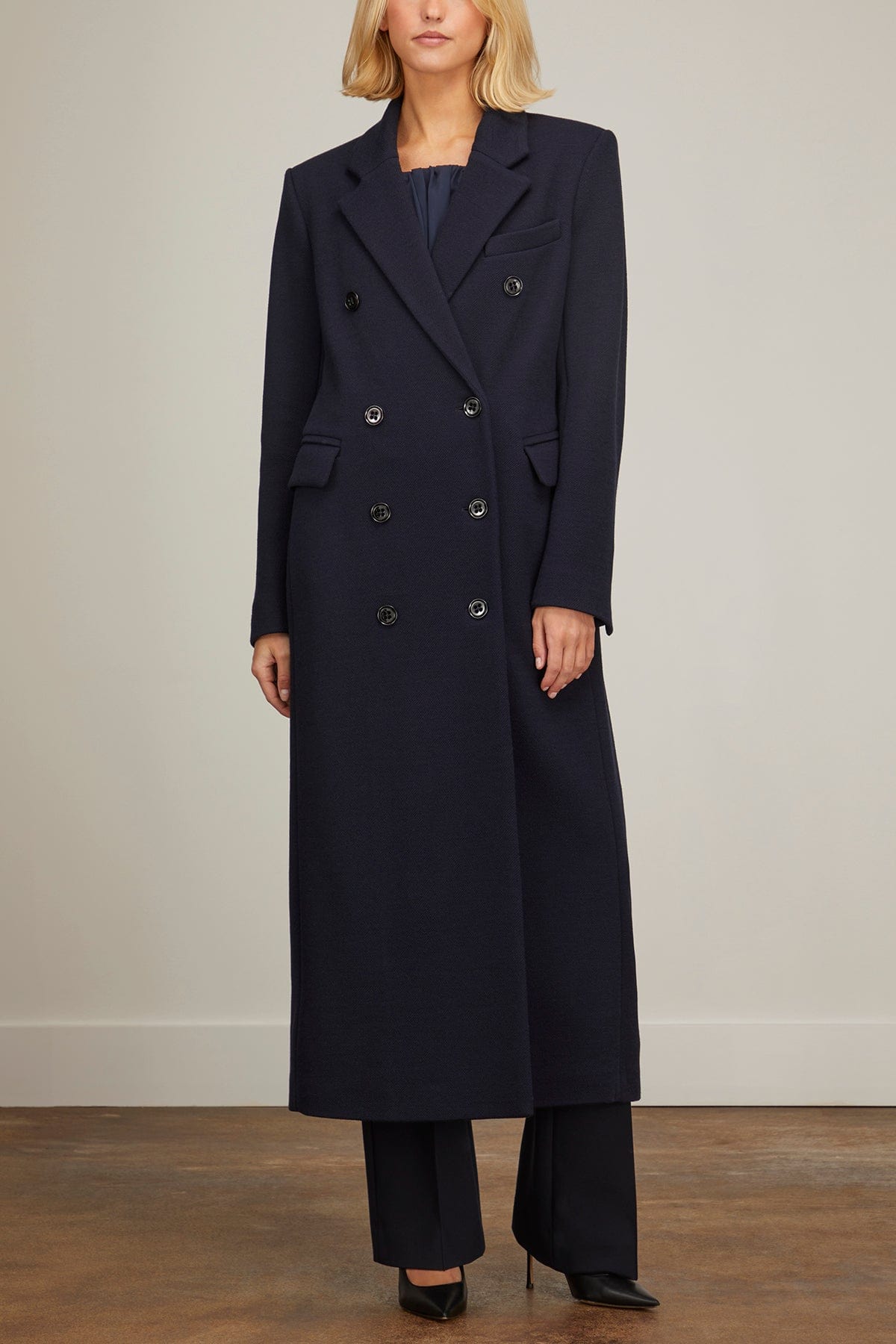 Dorothee Schumacher Coats Comfy Chic Coat in Dark Navy Dorothee Schumacher Comfy Chic Coat in Dark Navy