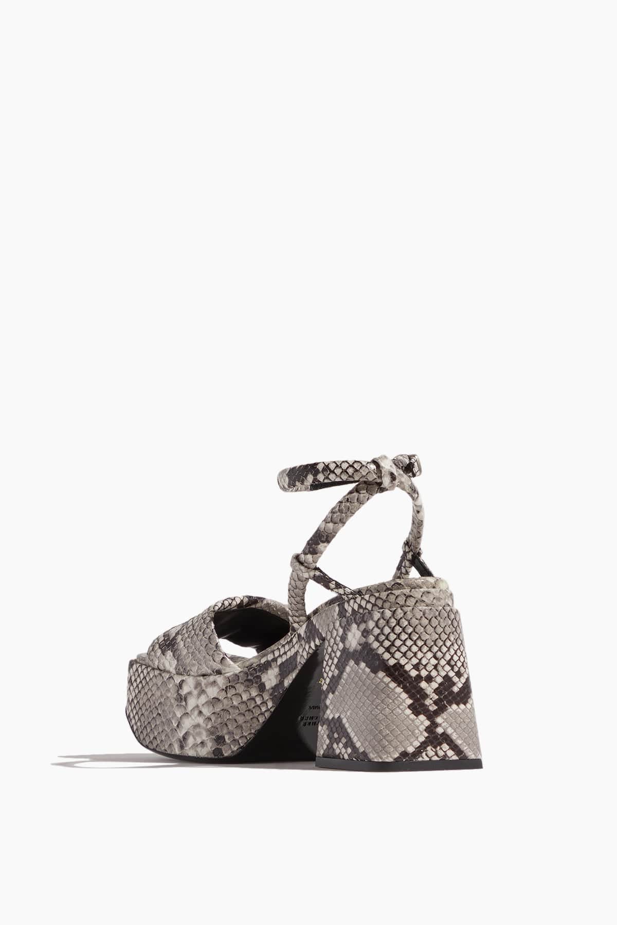 Dorothee Schumacher Platforms Exotic Coolness Plato Sandal in Grey Snake Mix Dorothee Schumacher Exotic Coolness Plato Sandal in Grey Snake Mix