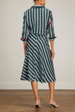 Dorothee Schumacher Dresses Luxurious Dress in Colorful Stripes