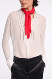 Dorothee Schumacher Sheer Twist Blouse in Camellia White