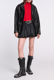 Dorothee Schumacher Shiny Statement Skirt in Graphite