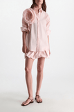 Dorothee Schumacher Striped Power Blouse in Rose White
