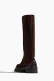 Dorothee Schumacher Suede Sensation Knee Boot in Dark Chocolate