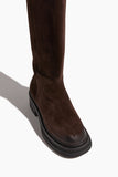 Dorothee Schumacher Suede Sensation Knee Boot in Dark Chocolate