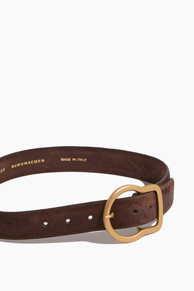 Dorothee Schumacher Belts Suede Softness Belt in Dark Brown Dorothee Schumacher Suede Softness Belt in Dark Brown