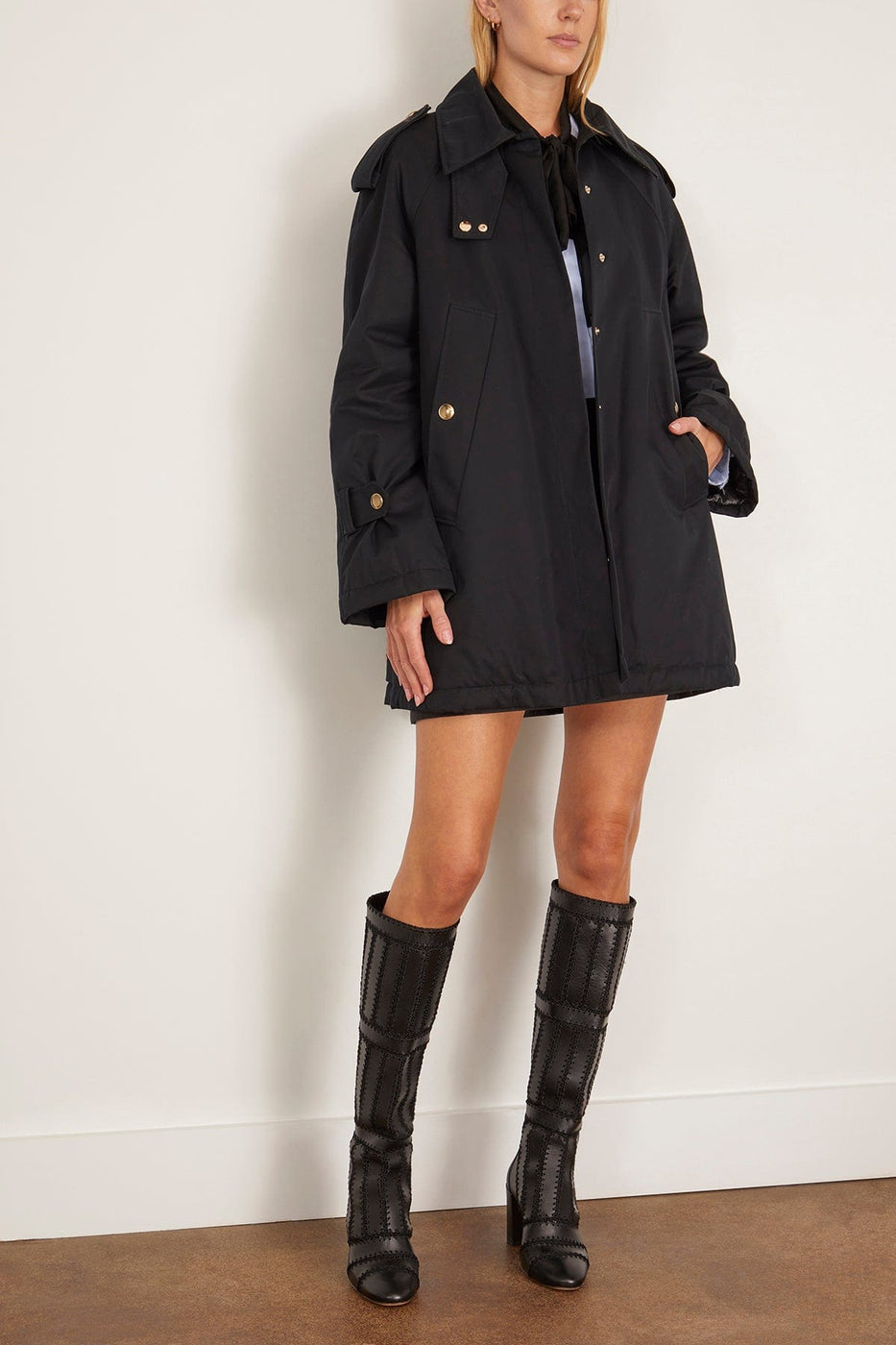Dorothee Schumacher Urban Adventure Coat in Pure Black