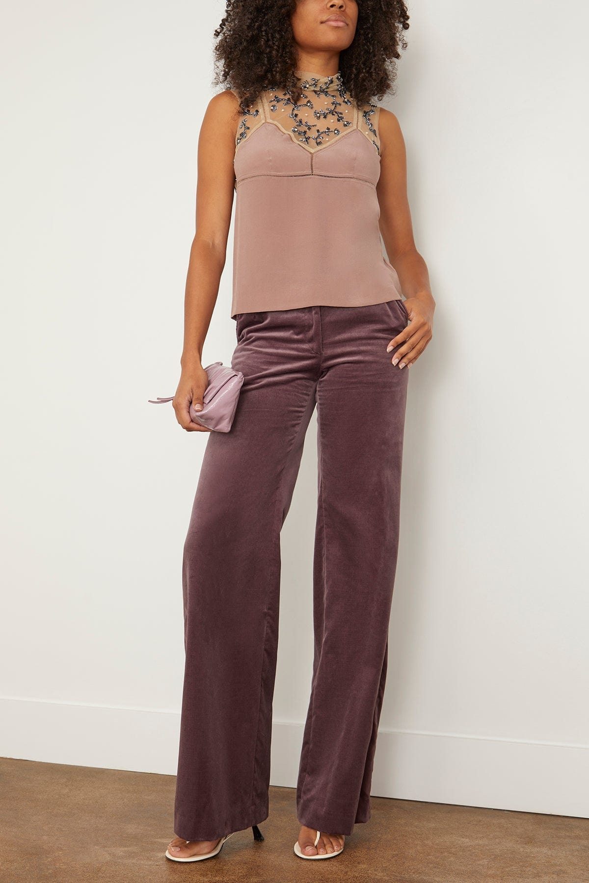 Dries Van Noten Tops Carasi Top in Taupe Dries Van Noten Carasi Top in Taupe