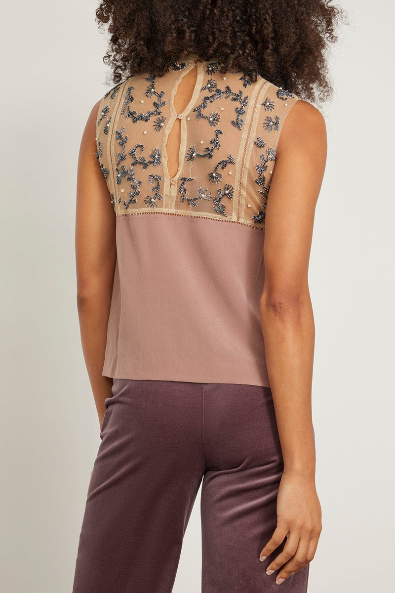 Dries Van Noten Carasi Top in Taupe – Hampden Clothing