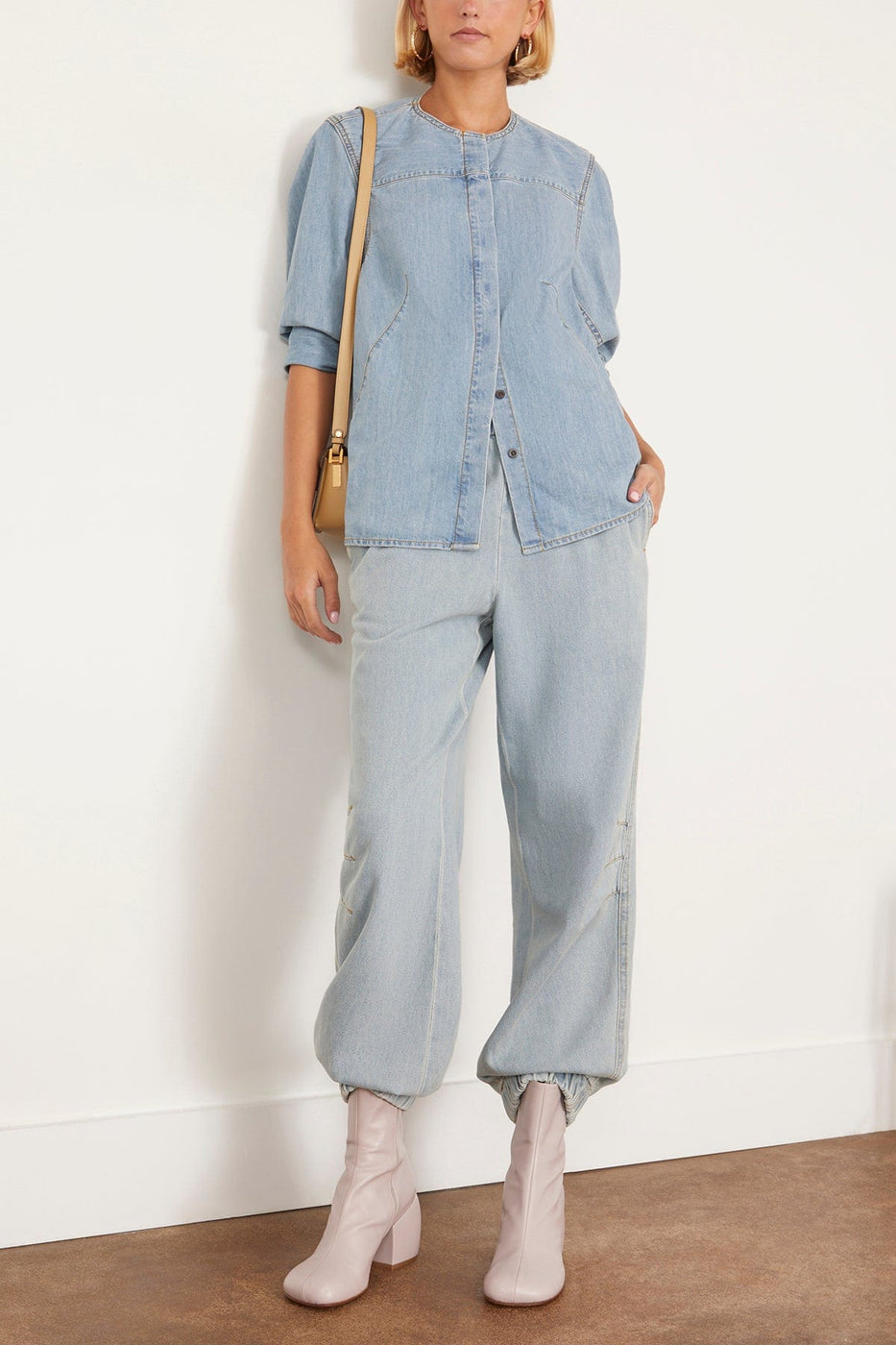 Dries Van Noten Tops Clarissa Denim Shirt in Ice Blue Dries Van Noten Clarissa Demin Shirt in Ice Blue