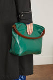 Dries Van Noten Top Handle Bags Crisp Top Handle Bag in Petrol Dries Van Noten Crisp Top Handle Bag in Petrol