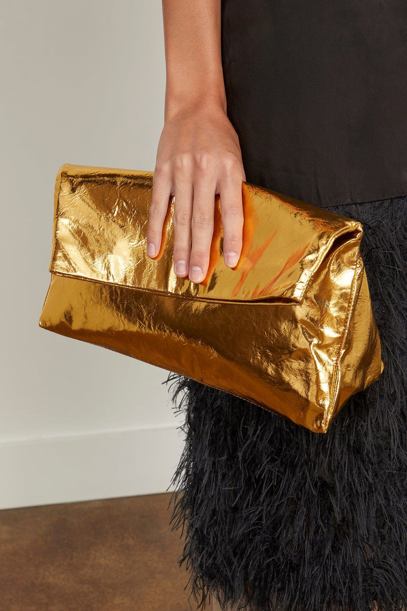 Dries Van Noten Folded Clutch in Gold – Hampden Clothing