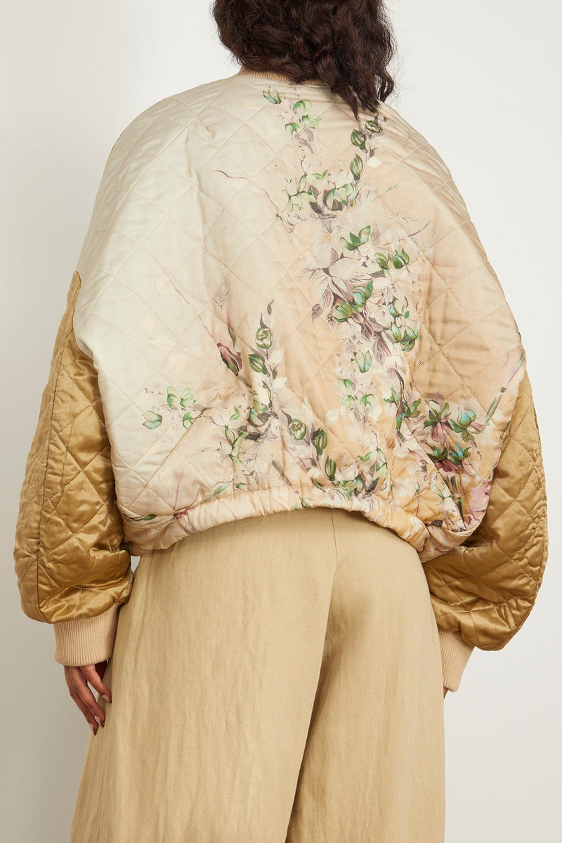 DRIES VAN NOTEN Floral-print denim jacket
