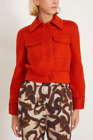 Dries Van Noten Jackets Vistam Jacket in Rust Dries Van Noten Vistam Jacket in Rust