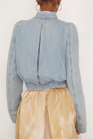 Dries Van Noten Jackets Volca Denim Jacket in Ice Blue Dries Van Noten Volca Denim Jacket in Ice Blue