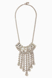 Dries Van Noten Brass Galvanized and Glass Necklace in Silver