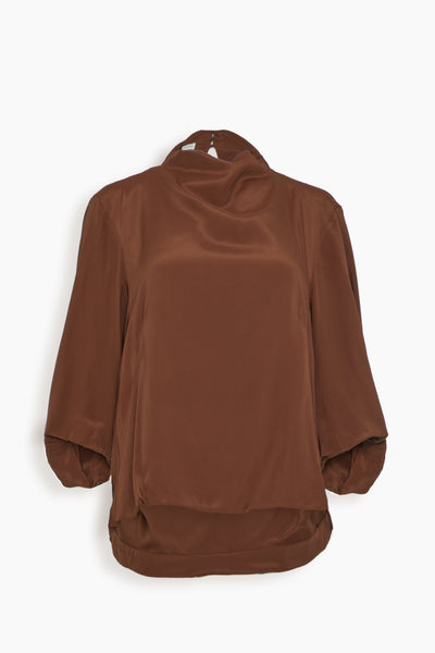 Clari Solid Shirt in Brown