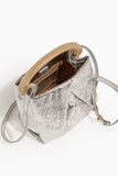 Dries Van Noten Crisp Leather Bag in Silver