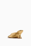 Dries Van Noten Leather Heels in Gold
