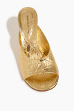 Dries Van Noten Leather Heels in Gold