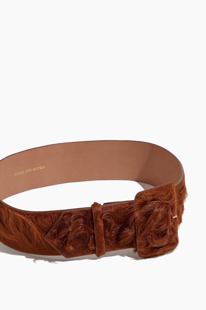 Dries Van Noten Ponyhair Belt in Brown – Hampden Clothing